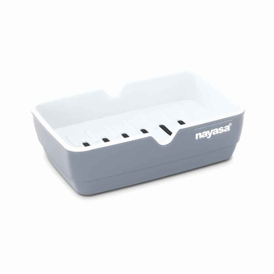 Nayasa Jumbo Plastic Soap Case for Bathroom, Grey