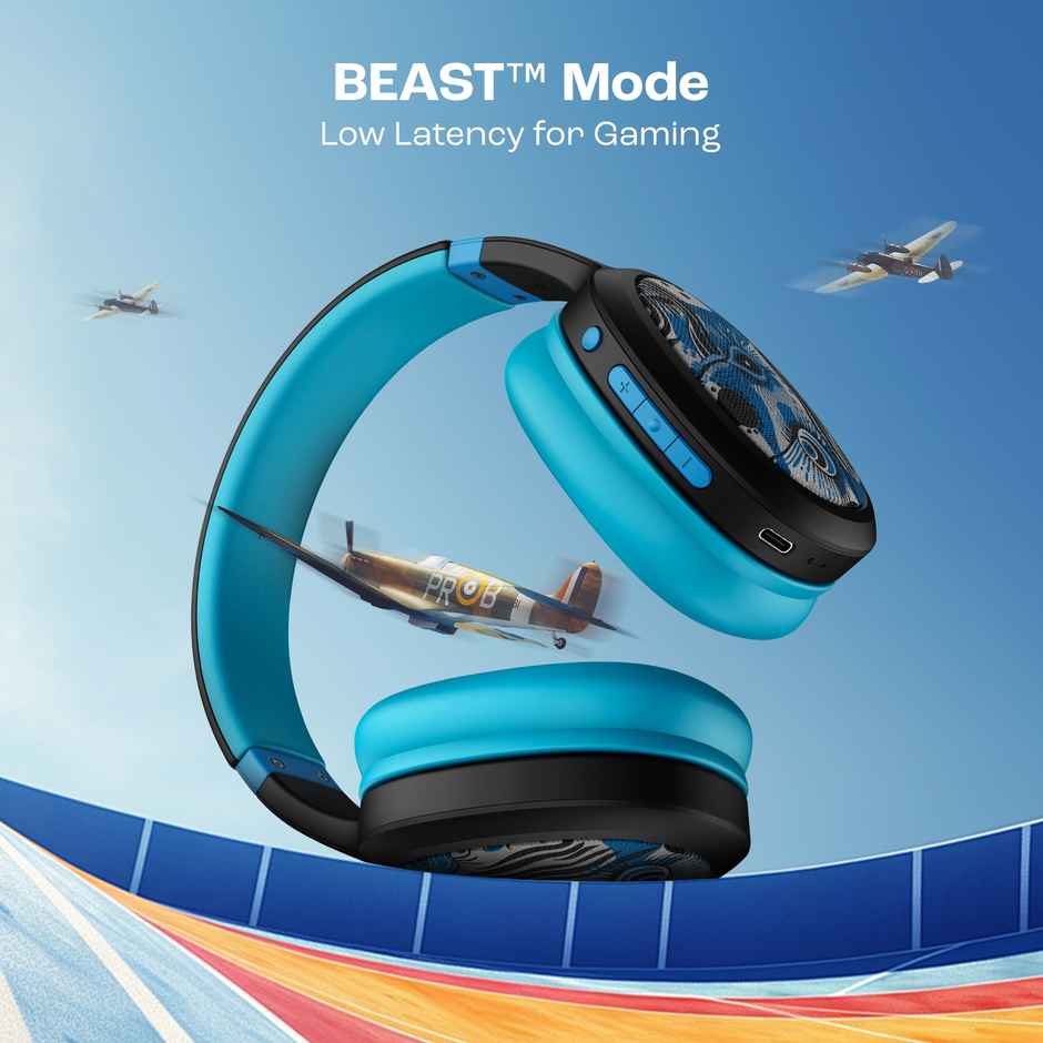 boAt Rockerz 460 Over Ear BT Headphones with 30H Playtime, 40Mm Drivers (Mystic Waves)