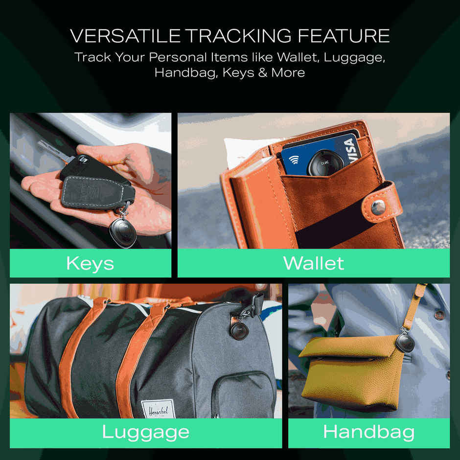 boAt Tag (Black), 80dB Detection Alarm | Upto 1 Year Battery Life