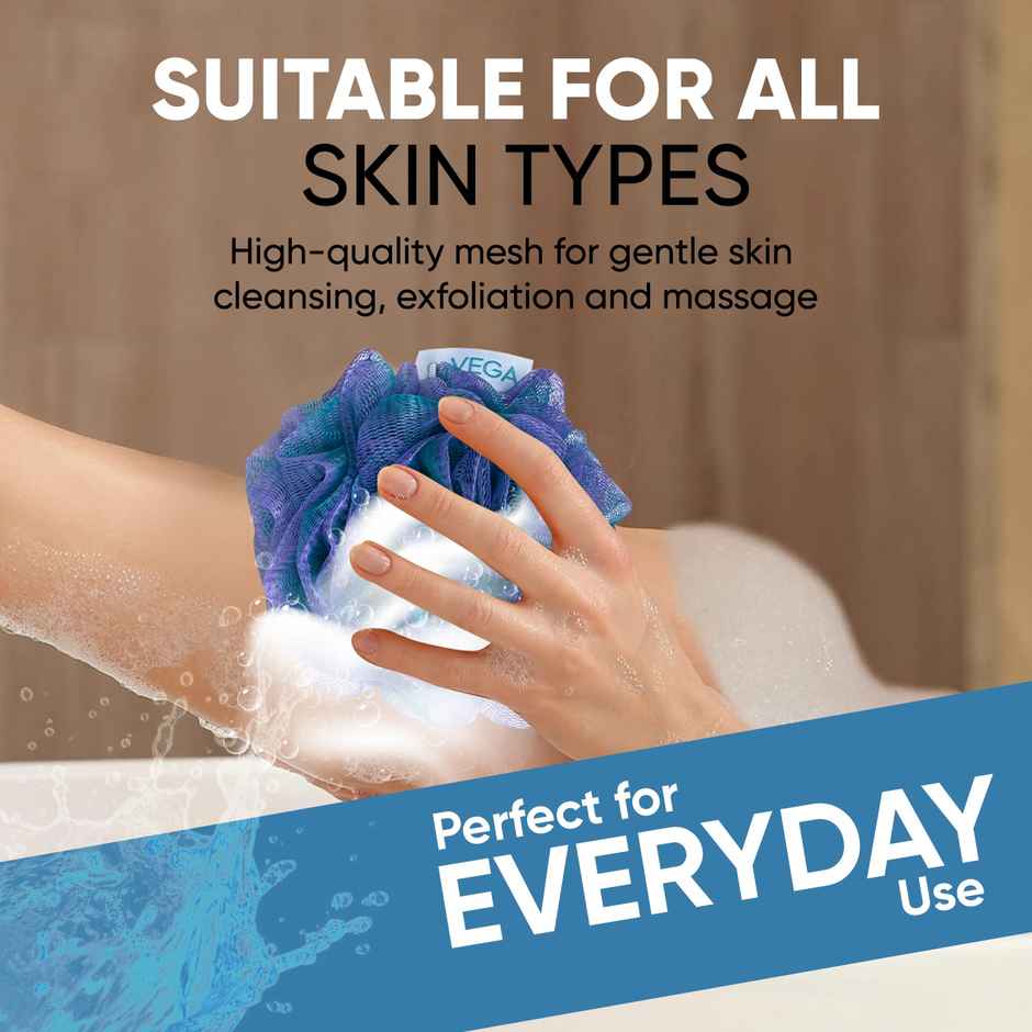 Vega BCA Duo Splash Bath Sponge Bath Loofah for Men & Women | Premium Bath Loofah | BA-3/37