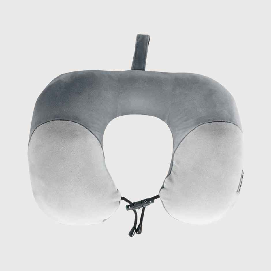 Nasher Miles 100% Pure Memory Foam Travel Neck Pillow- Stable Neck Support- Dark Grey And Grey