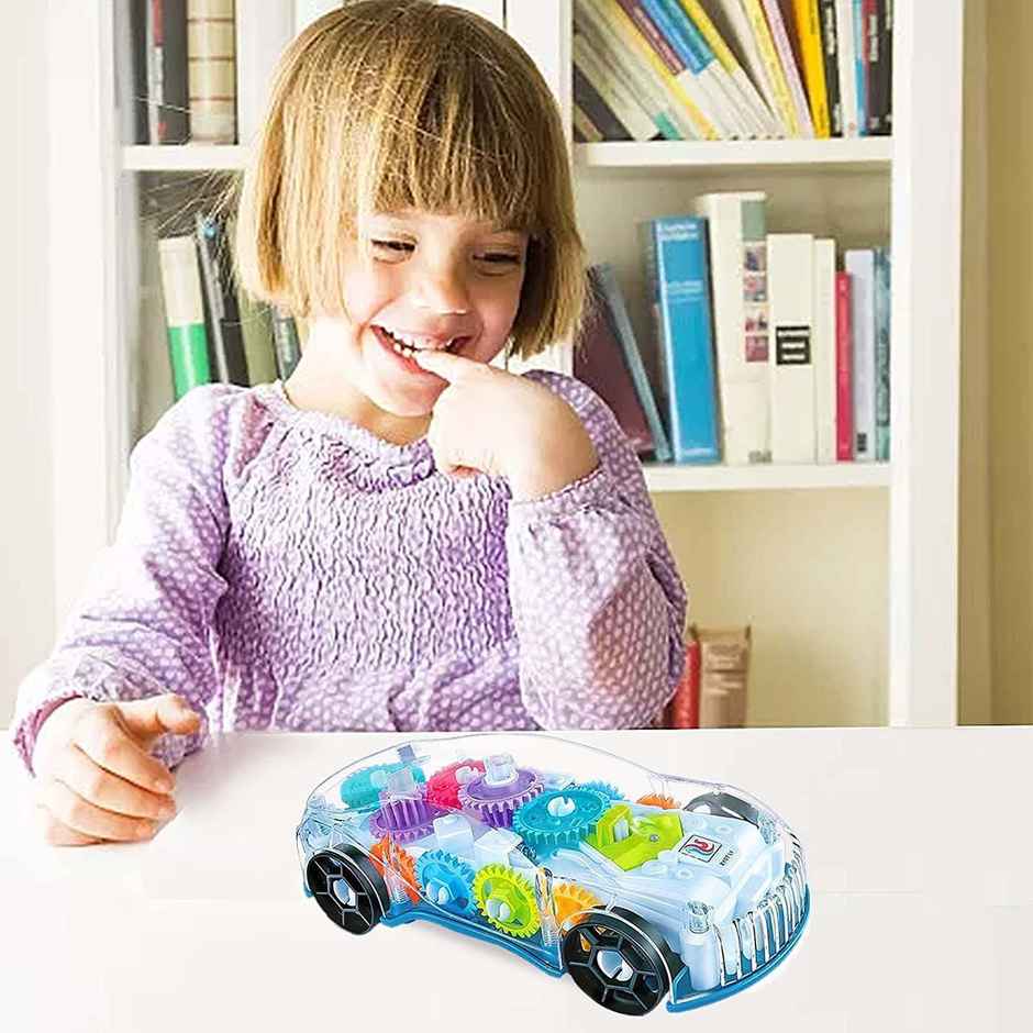 Storio 3D Baby Car Toy | 360 Rotating Mechanical Gear Car for Kids