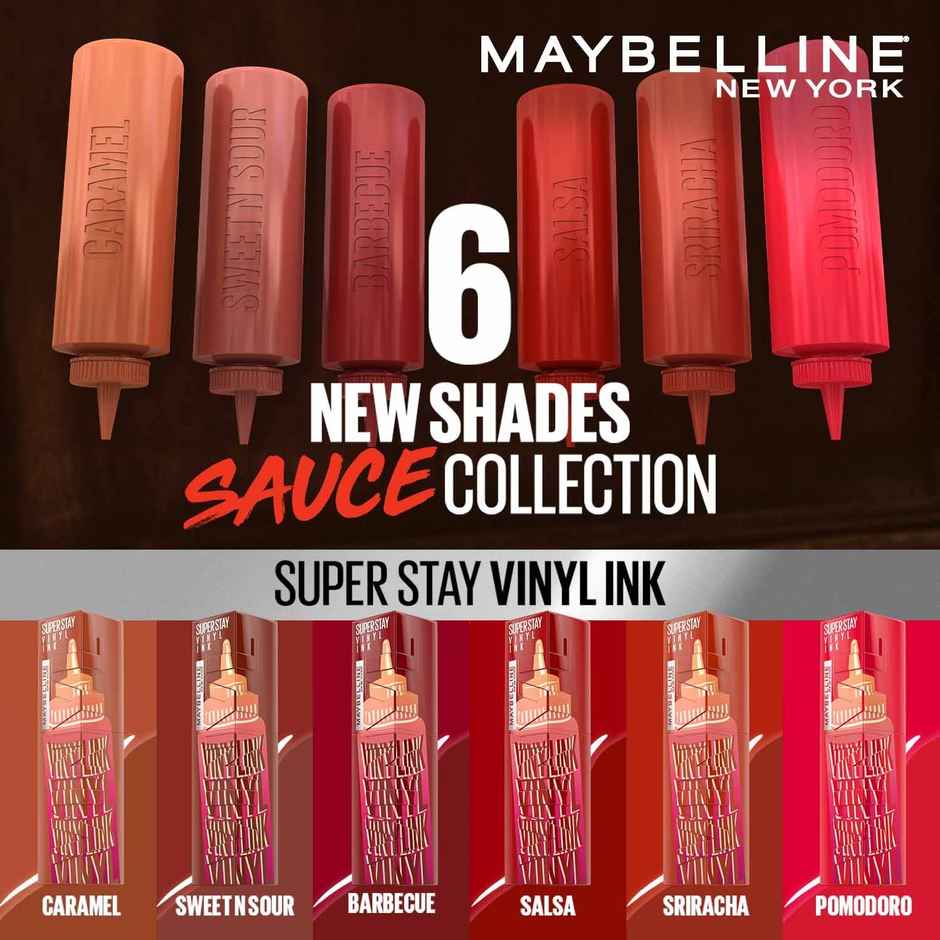 Maybelline Superstay Vinyl Ink - Longwear Shine Lip Color, Pomodoro