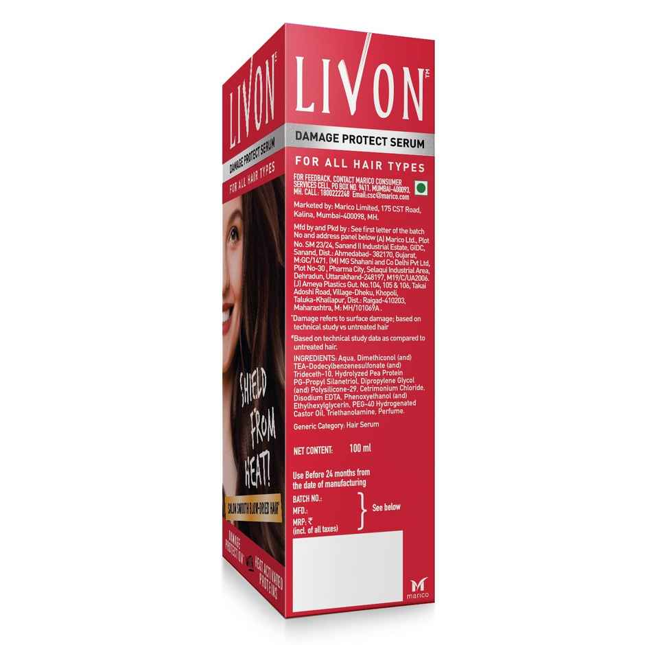 Livon Heat Protect Serum For Protection Upto 250 Degree