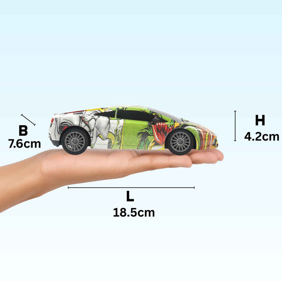Race N Roll 1:24 Rechargeable Hi Speed Mini Remote Control Car - Lam Graffiti