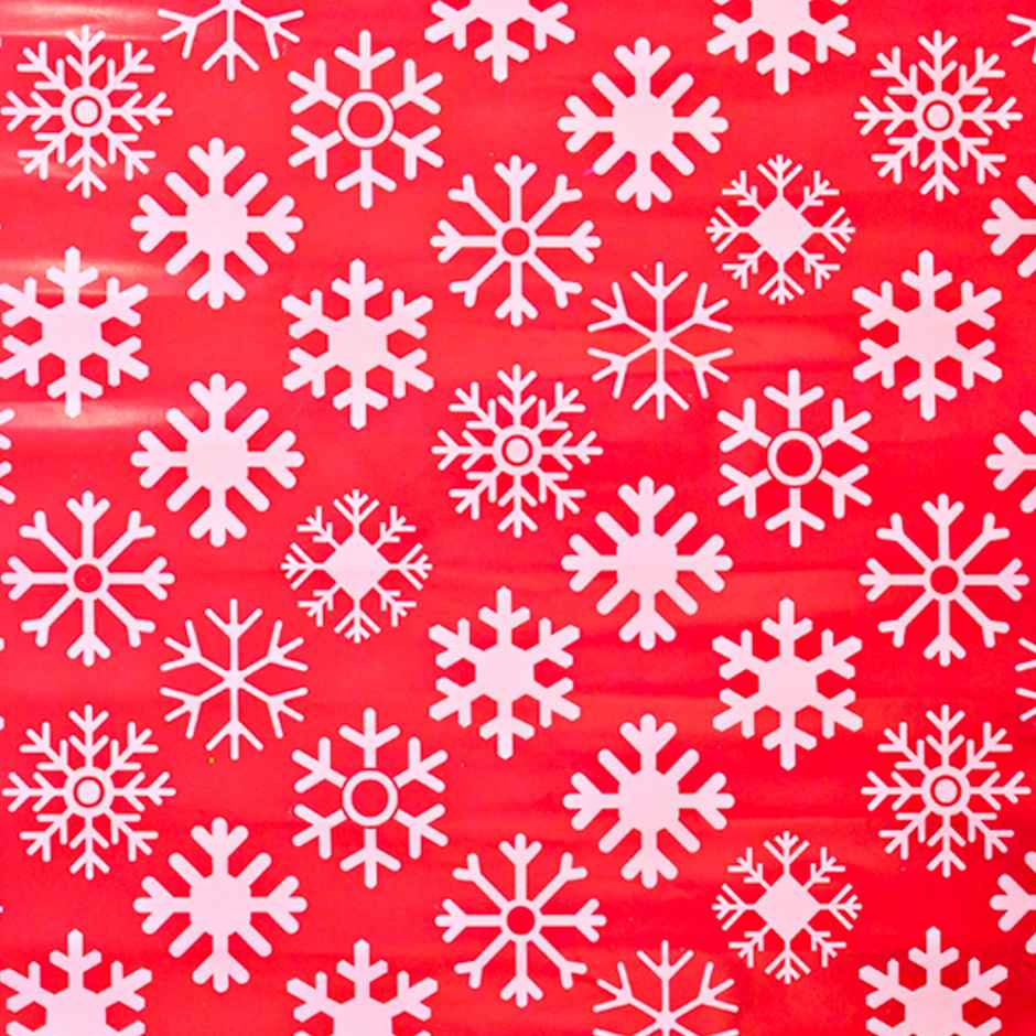 Snowflakes Red Wrapping Paper | Mad Over Print