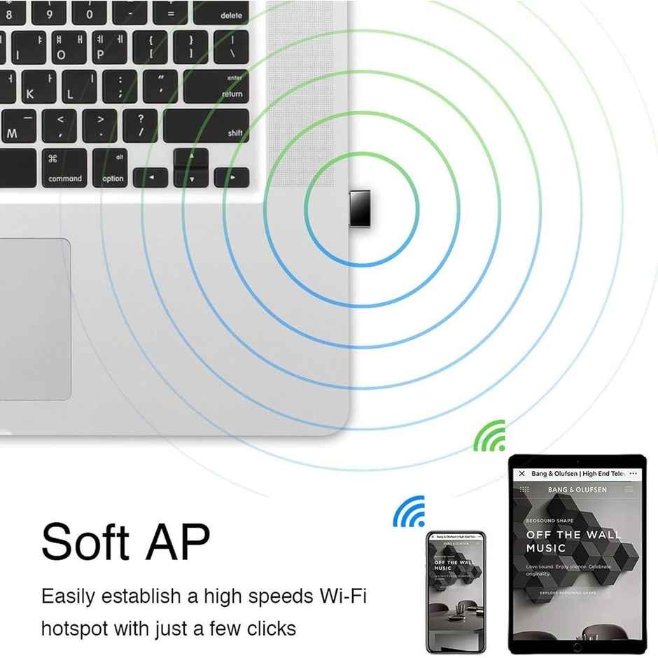 Ant Esports Ae200M 150 Mbps Usb 2.0 Wi-Fi Nano Dongle/Adapter, Wifi Dongle For Laptop Pc 2.4Ghz