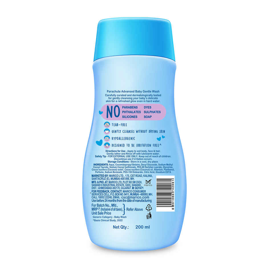 Parachute Advansed Coconut Baby Wash | Soft, Glowing skin