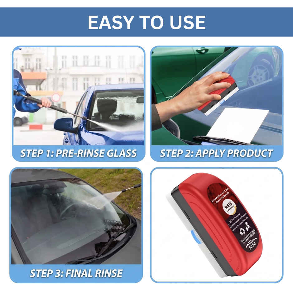 SE7EN Automotive Glass Cleaner - Oil Film & Water Stain Remover for Car Windshield & Windows