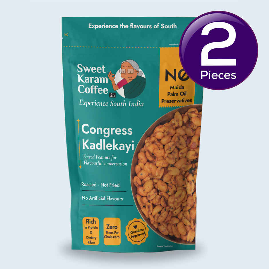 Sweet Karam Coffee Spiced Peanuts (Congress Kadlekayi) Combo