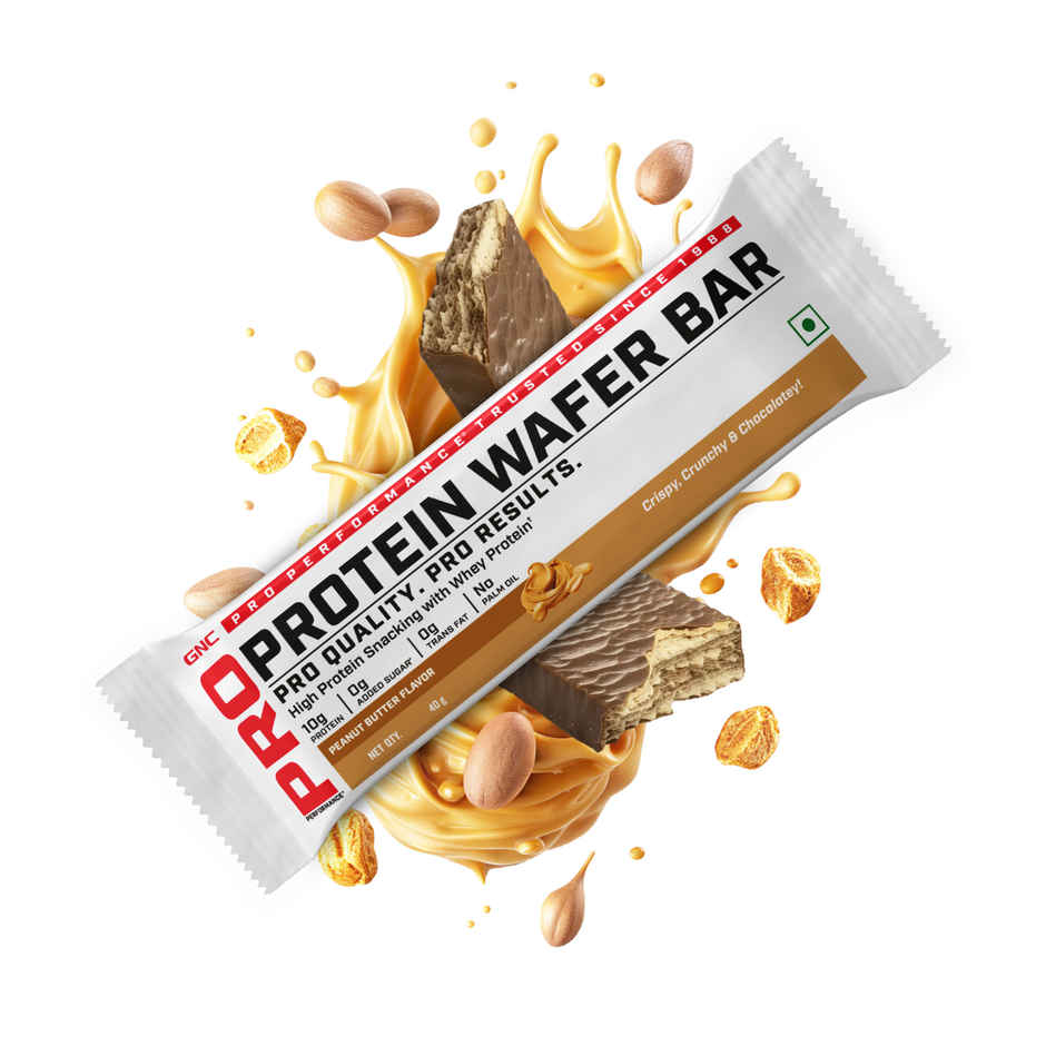 GNC Protein Wafer Bar - Peanut Butter | 10g Whey Protein Combo