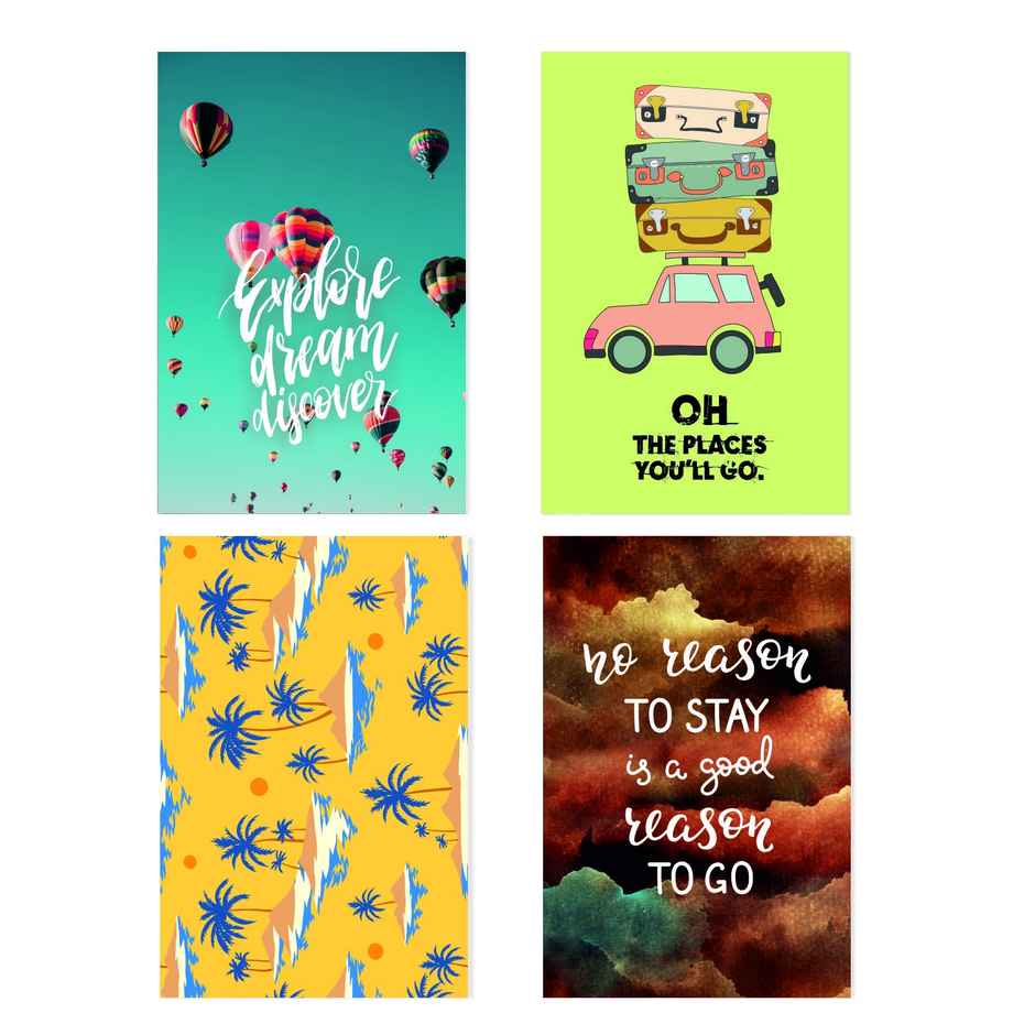 Paper Plane Design Travel Theme Wall Posters | Set of 10 | (12 Inch x 18 Inch) D20