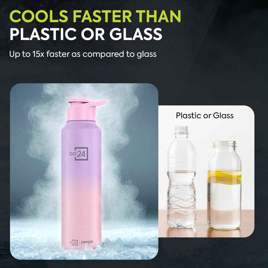 Go24 | Pexpo Craft Pro 1000 Ombre Stainless Steel Bottle | Purple Pink - 950 ml