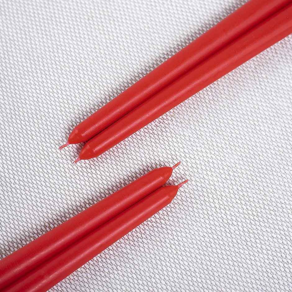 Taper Candles Red | Pack of 4 | Home Decor | Pichai