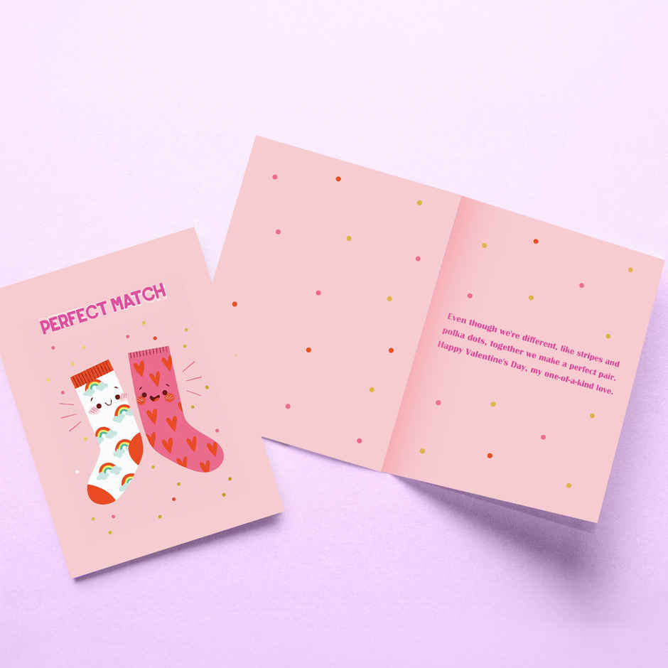 Perfect Match Love Greeting Card | Party Propz