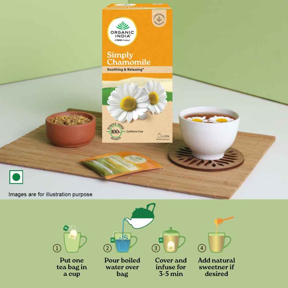Organic India Simply Chamomile Herbal Infusion Bags