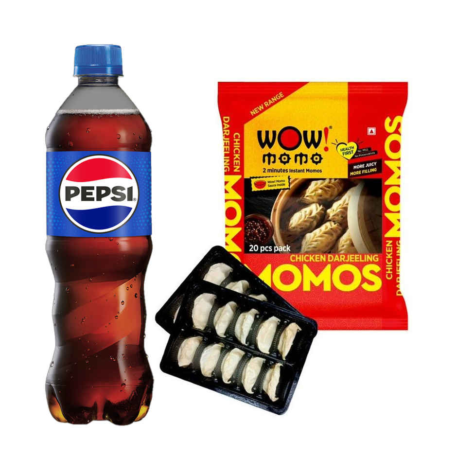 Wow! Chicken Darjeeling Momos(20pc) & Pepsi Soft Drink(750ml) Combo