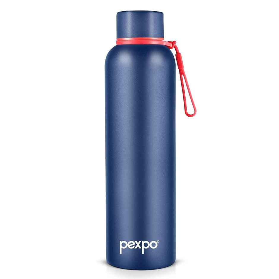 Pexpo Stainless Steel Bravo Hot & Cold Isi Certified Flask | Denim Blue | 1 L