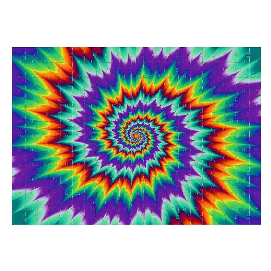 Flo Toys Spiral Spin 252-Piece Jigsaw Puzzle for Kids & Adults - Modern Art Brain Game & Gift Toy