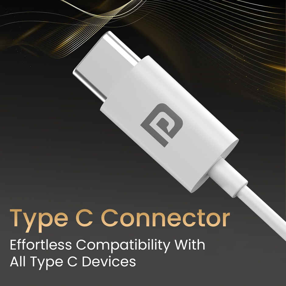 Portronics Conch Theta C in Ear Type C Wired Earphones | White