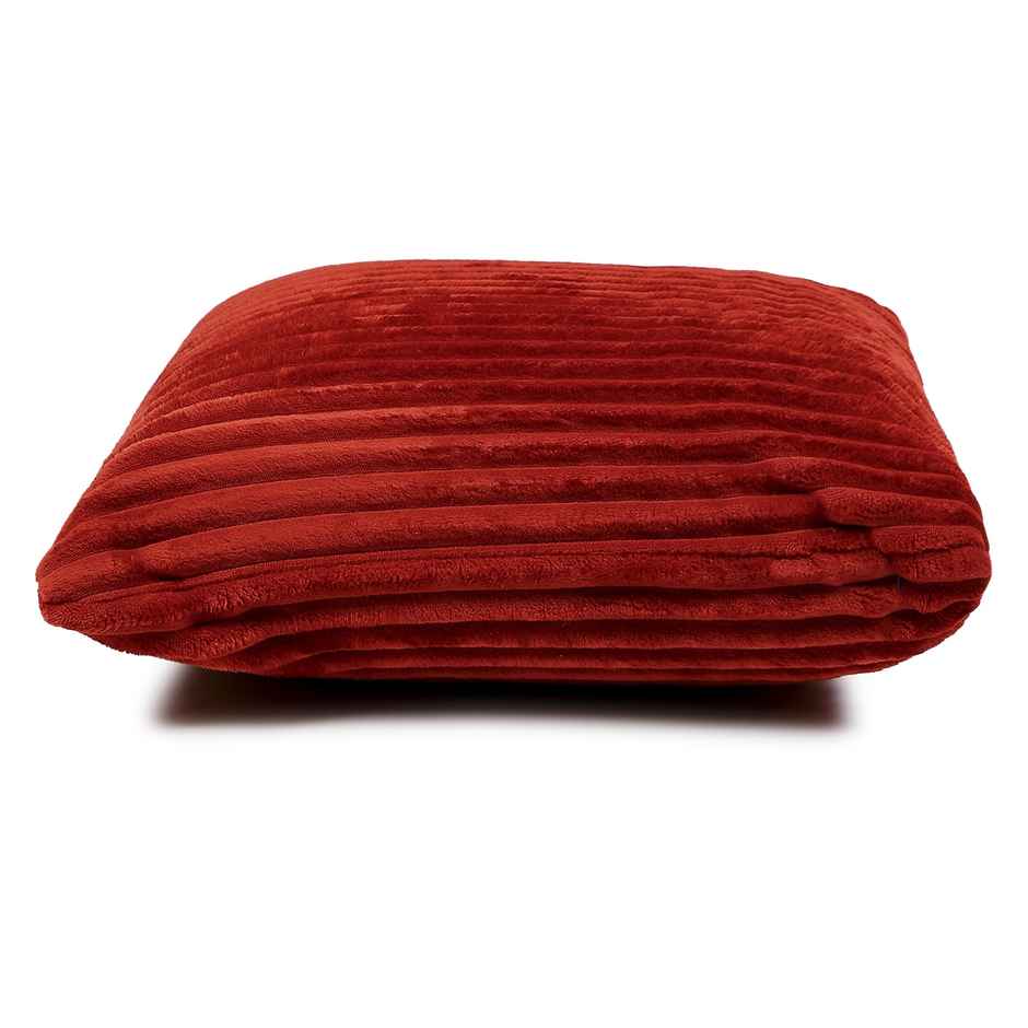 Status Ribbed Memory Foam Cushion 40 x 40 Cm - Red