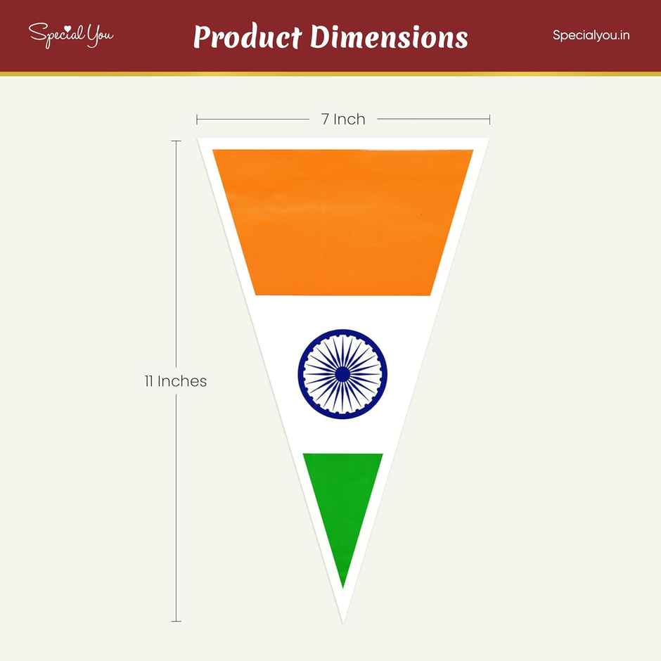 Tiranga Flag Bunting for Independence Day Decoration | Pack of 4 | Special You