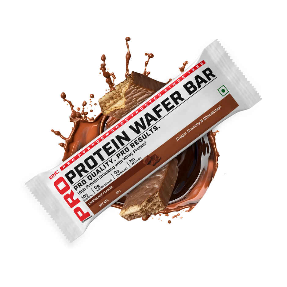 GNC Protein Wafer Bar - Chocolate | 10g Whey Protein Combo 