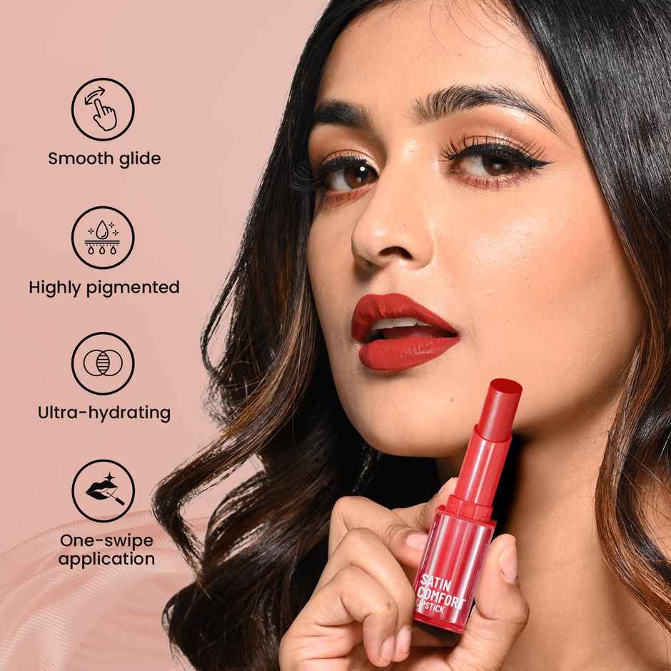 Swiss Beauty Satin Comfort Lipstick Trio 3-In-1 Combo | Nude and Brown