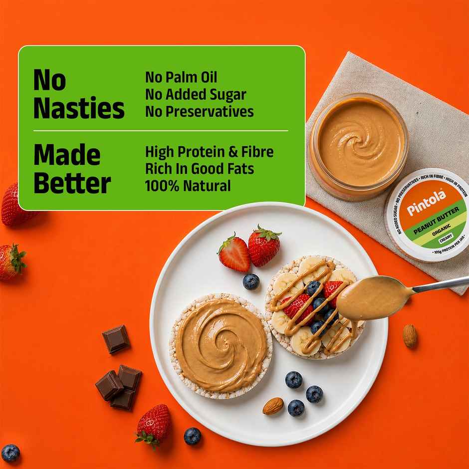 Pintola Organic Unsweetened Peanut Butter Creamy