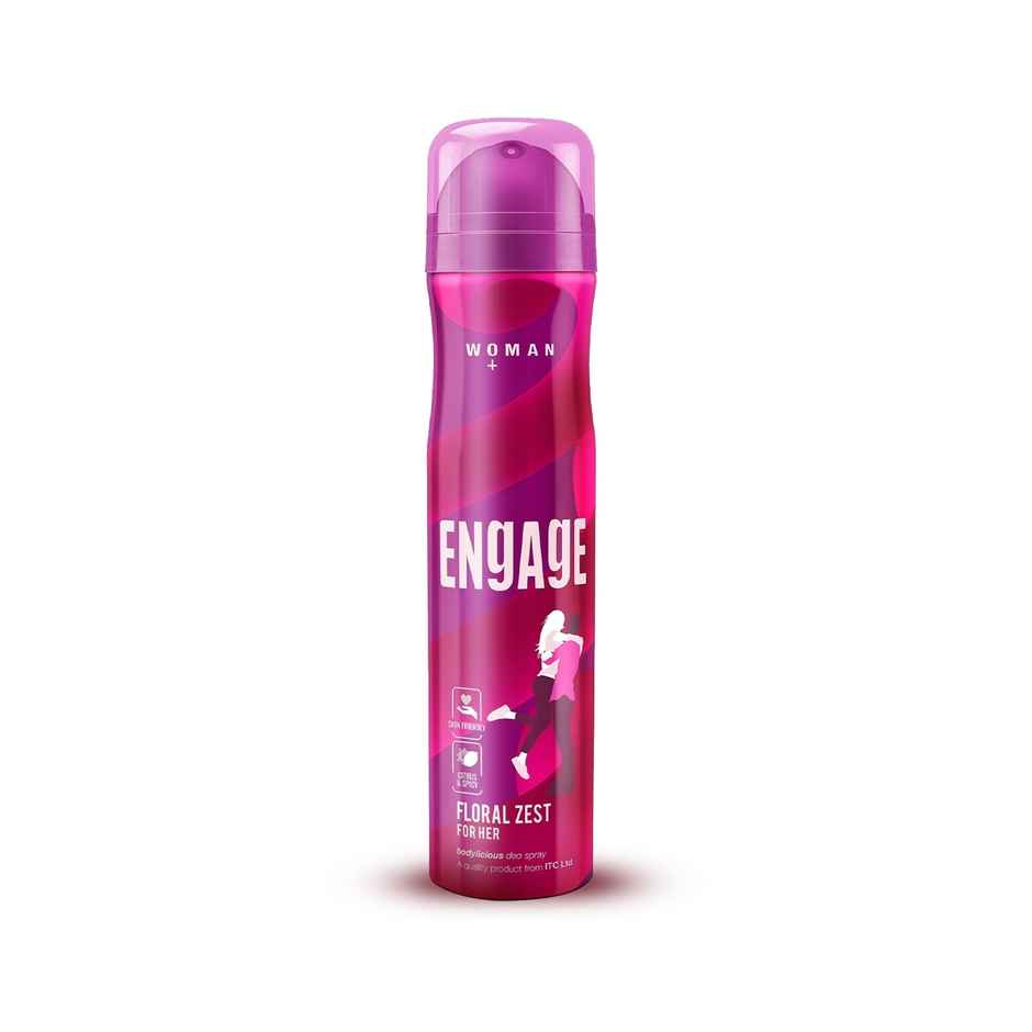 Engage Floral Zest Deodorant Spray for Women 150ml | Citrus & Floral | 24hr Freshness