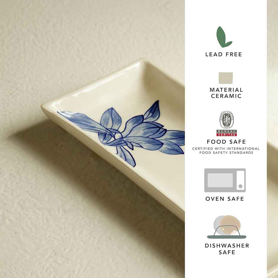 Ellementry Magnolia ceramic serving platter