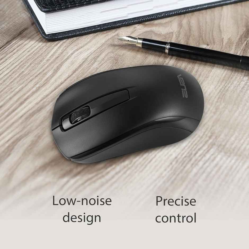 Asus Wireless Keyboard & Mouse Set Cw101 | Upto 1000 Adjustable DPI | 2.4 Ghz Nano Receiver | Black