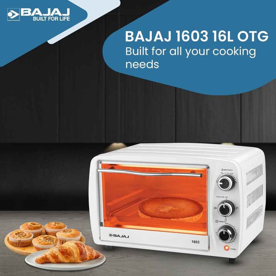 Bajaj 1603 16 Liters Oven Toast Grill (OTG),White