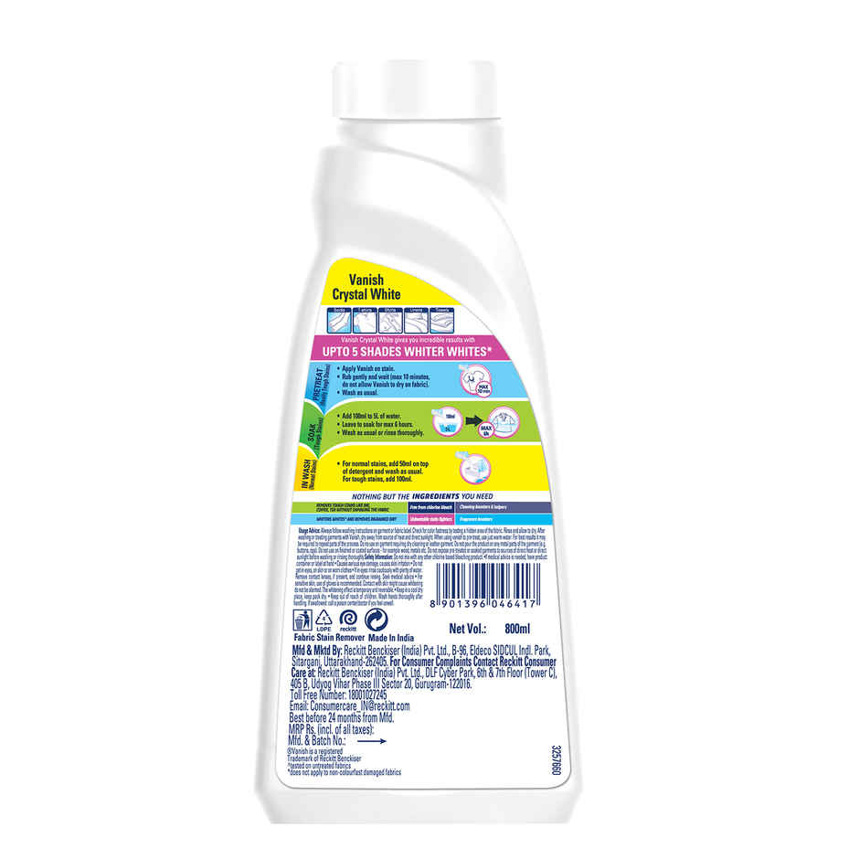Vanish WHite Chlorine Bleach-Free Detergent Liquid Combo