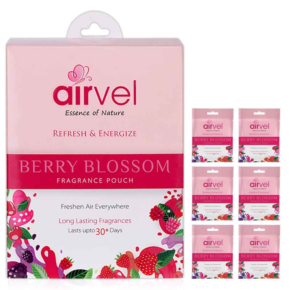 Airvel Berry Blossom Gel Pouch Air Freshener | Long-Lasting & Odor Control