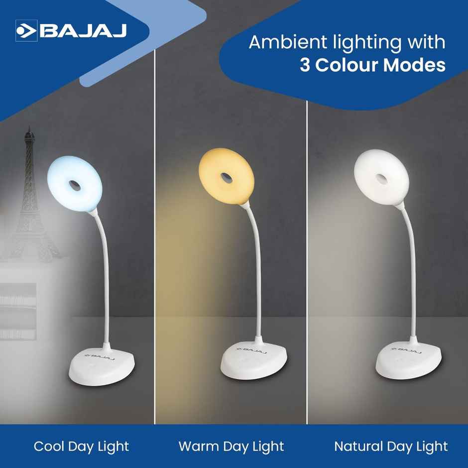 Bajaj Softlite LED Multi-CCT 3 in 1 Color Modes Table Lamp