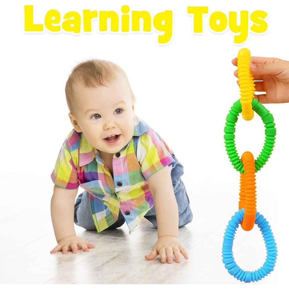 Toyshine 12 Pop Tubes Toy For Kids and Adults For Stress and Anxiety Relief