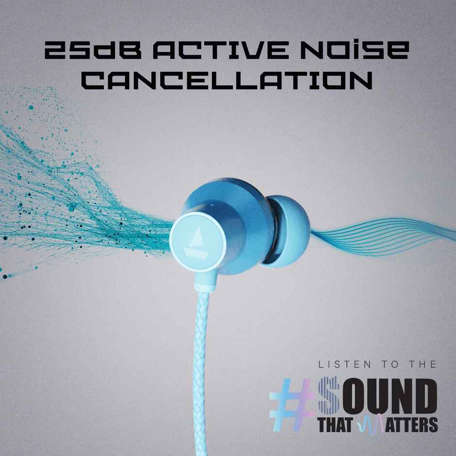 boAt Rockerz 333ANC Bluetooth in Ear Neckband with mic Crystal Bionic Sound Powered(Celestial Blue)