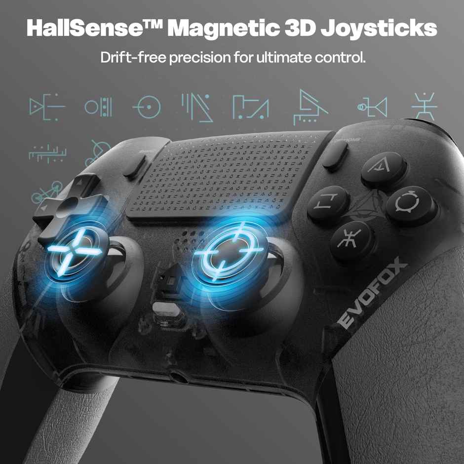 Evofox Play 2 Wireless Gaming Controller | PS4 & PS5 (PS4 Games Only) | HallSense Joysticks