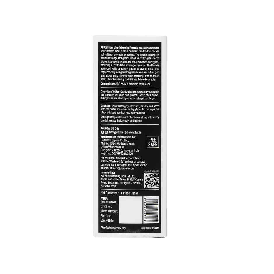 FURR By Pee Safe Bikini Line Trimming Razor | Safe & Precise Shaving for Sensitive Skin Combo