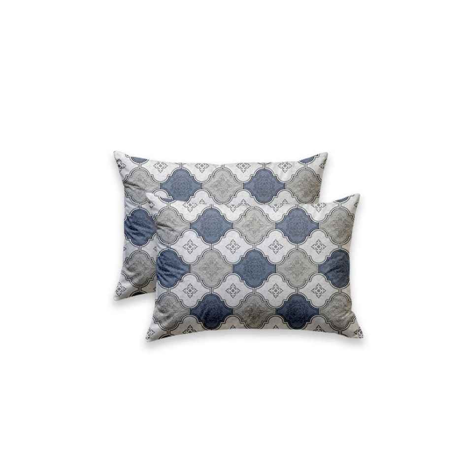 Status Crown Superfine Microfiber Queen Bedsheet | Urban Mosaic | 220 x 250 cm