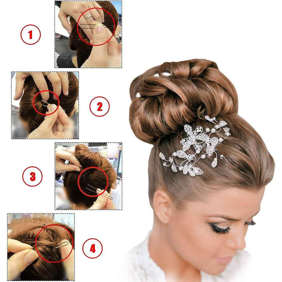 Beautiliss Professional U shaped Hair Pins Big Size with Storage box Thick Black Ball tip Metal