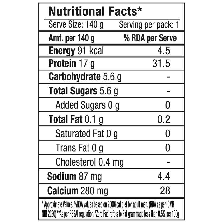 Epigamia 17g Protein Turbo Yogurt Natural