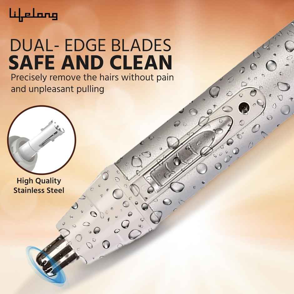 Lifelong Llpcm300 Rechargeable Nose And Ear Trimmer; 40 Minutes Runtime And Washable