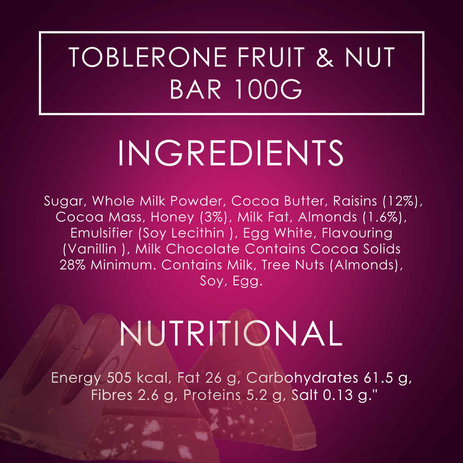 Toblerone Fruit & Nut Chocolate