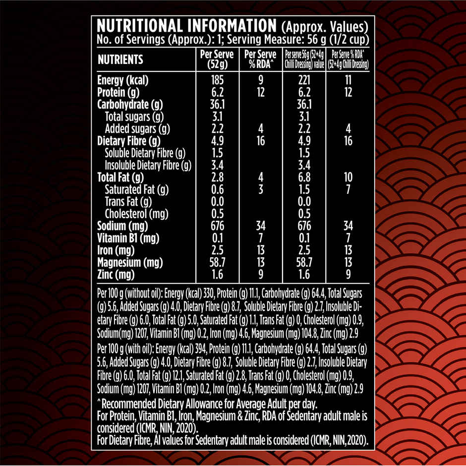 Saffola Foods Korean Cuppa Oats | Fiery Hot with Chilli Dressing Sachet | Ready in 4 mins