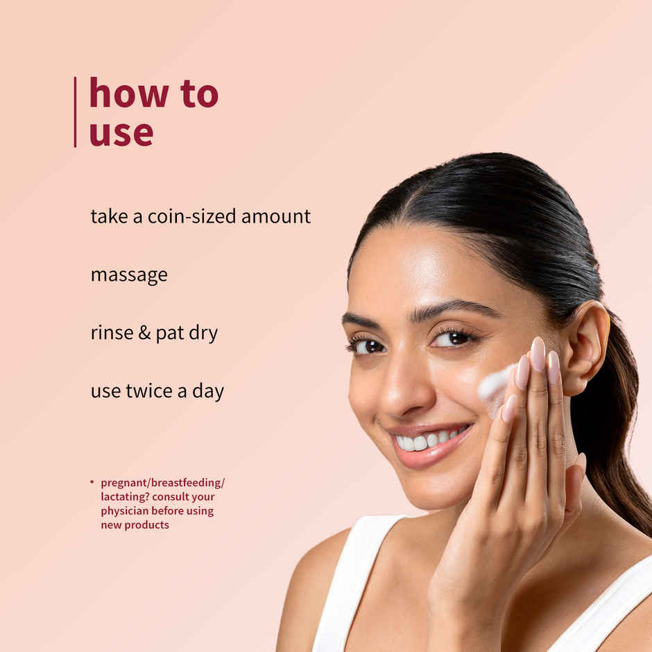 Plum Saffron & Papaya Glow Bright Face Wash 100% Vegan