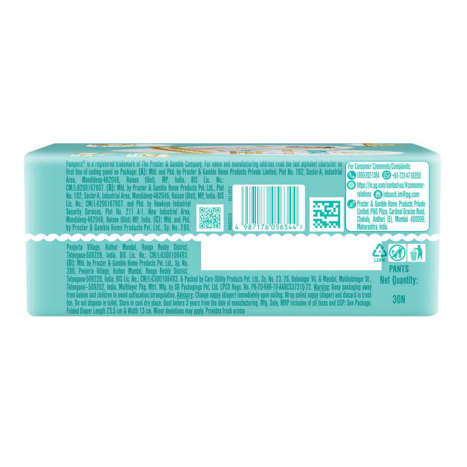 Pampers Premium Care Pants XXL 30 | No Marks Design | India's Softest Diaper