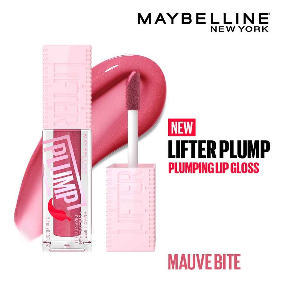 Maybelline New York Lifter Plump - Plumping Lip Gloss | Mauve Bite
