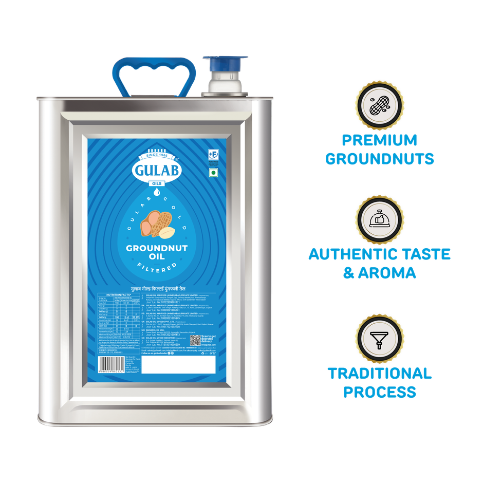 Gulab Groundnut Filtered Oil Tin